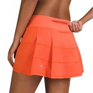 Lululemon Pace Rival Skirt Skort Sz 2 Regular Orange Pickleball Tennis Golf
